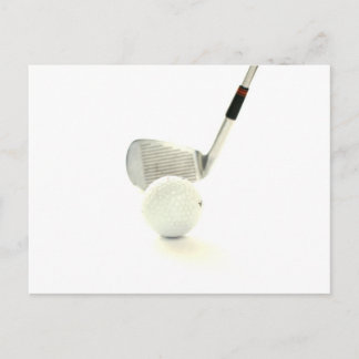Golf Ball and Club Postcard
