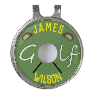 Golf Ball and Clubs Hat Clip/Golf Ball Marker Golf Hat Clip