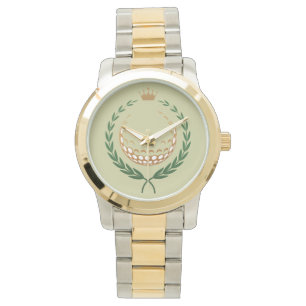 Golf ball and crown watch. watch