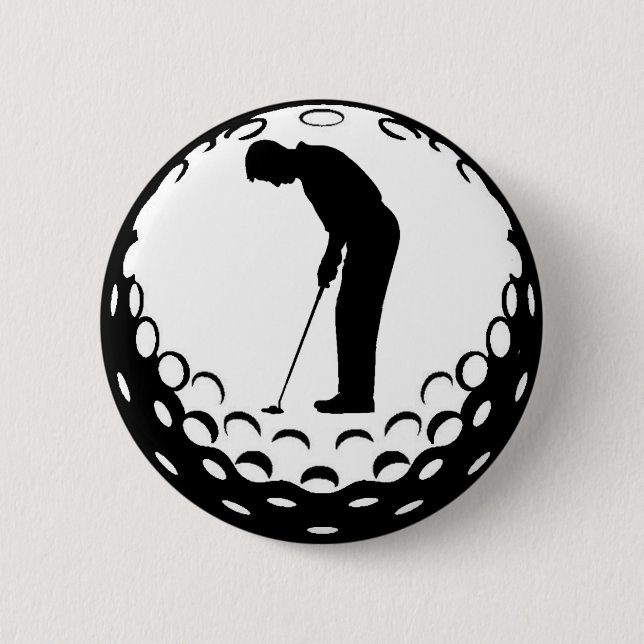 GOLF BALL AND GOLFER BUTTON (Front)