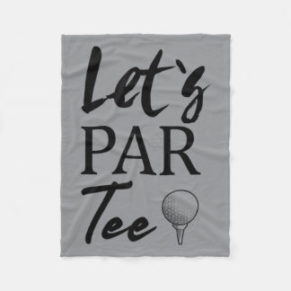 Golf Ball And Golfing Lets Par Fleece Blanket