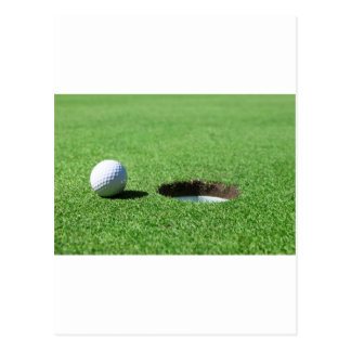 Golf Ball and Hole Postcard