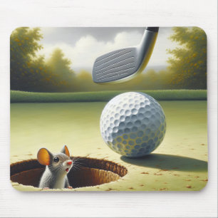 Golf Ball And Mouse Mouse Pad