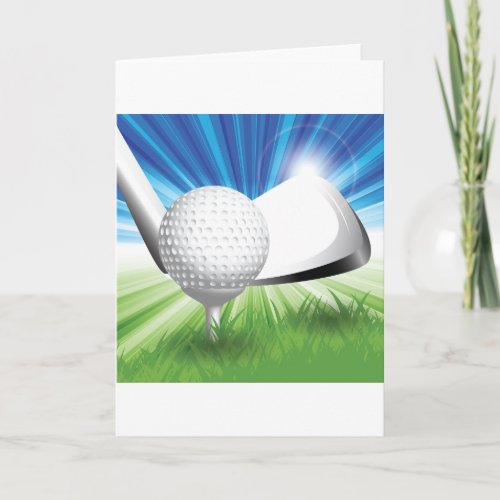Golf Ball and Tee Greeting Cards