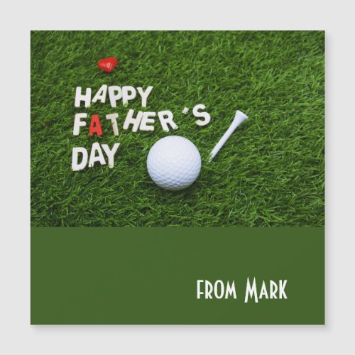 Golf ball and tee Happy Fathers Day for golf dad