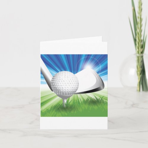 Golf Ball and Tee Note Cards