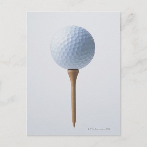 Golf Ball and Tee Postcard