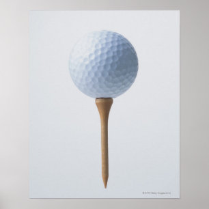 Golf Ball and Tee Poster
