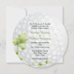 Golf Ball and Vines Wedding Invitation