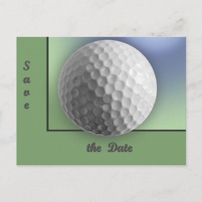 Golf Ball Announcement Postcard (Front)
