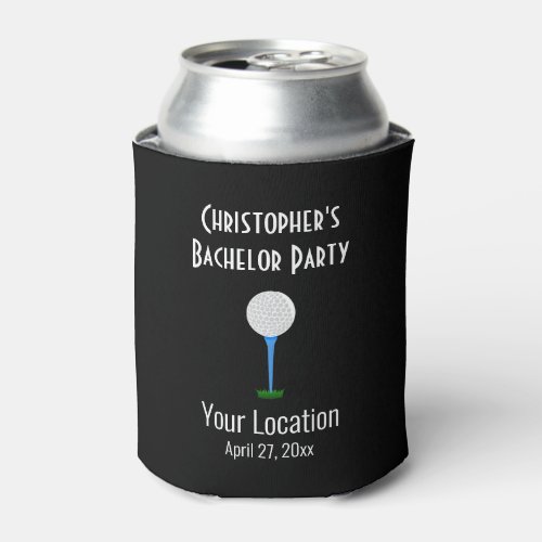 Golf Ball Bachelor Party Wedding Favor Can Cooler