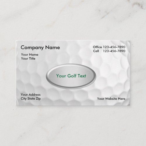 Golf Business Cards