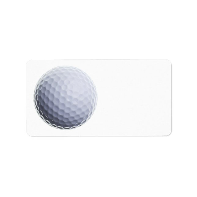 Golf Ball Background Customized Template Label (Front)