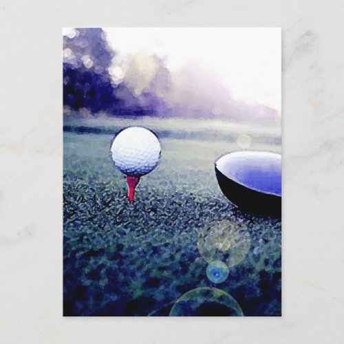 Golf Ball  Bat Postcard
