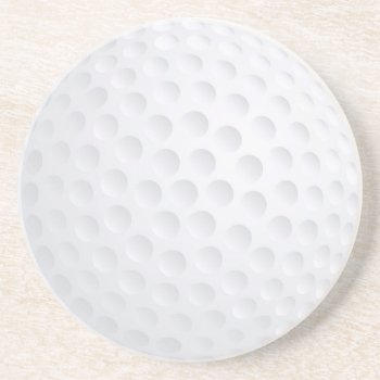 Golf Ball Beverage Coaster by SixCentsStudio at Zazzle