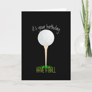 golf ball birthday card for golfer