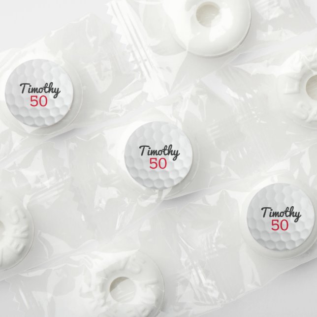 Golf Ball Birthday Party - 50th or Other Year Life Saver® Mints (Assorted)