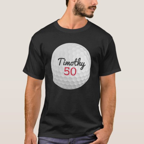 Golf Ball Birthday Party _ 50th or Other Year T_Shirt