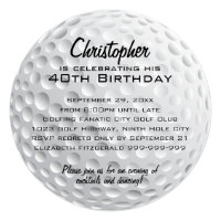 Golf Ball Birthday Party Card