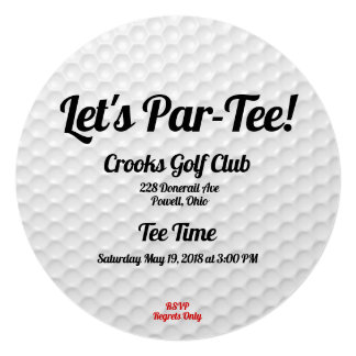 Golf Ball Birthday Party Invitation