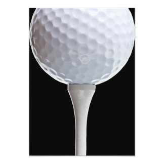 Golf Ball Black Background Golfing Sports Template