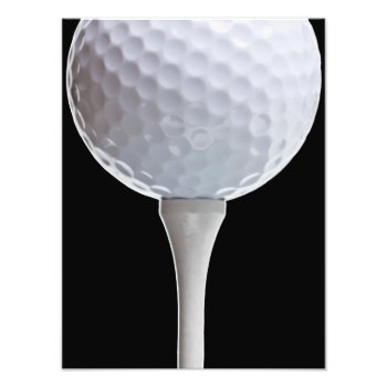 Golf Ball Black Background Golfing Sports Template Photo Print by SilverSpiral at Zazzle