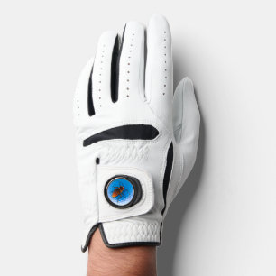 Golf Ball Blue Hue Cockroach Gloves