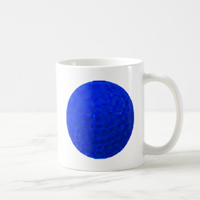 Golf Ball Blue The MUSEUM Zazzle Gifts Coffee Mug (Right)