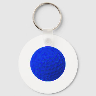 Golf Ball Blue The MUSEUM Zazzle Gifts Keychain
