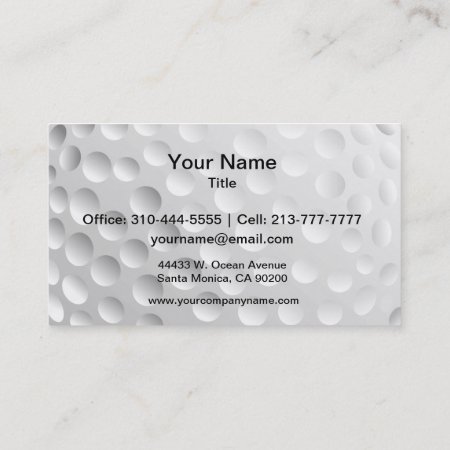 Golf Ball Business Card