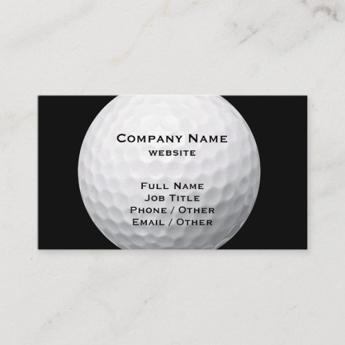 Golf Ball Business Card