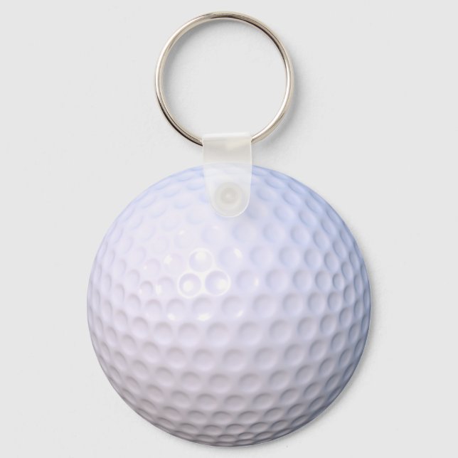 Golf Ball Button Key Ring (Front)
