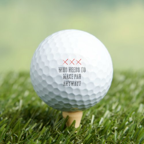 Golf Ball Canât Make Par Golfer Gift Funny 