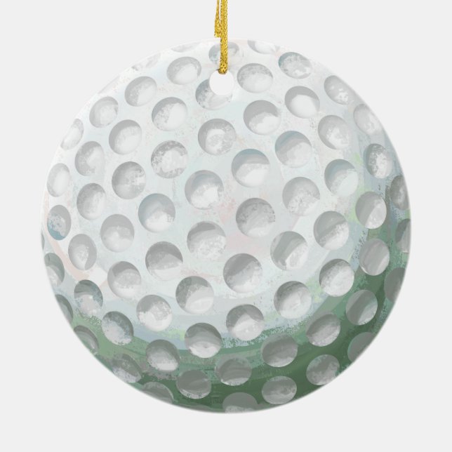 Golf Ball Ceramic Ornament (Back)