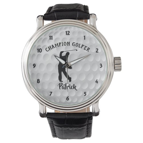 Golf Ball Champion Golfer Personalized Golf Watch