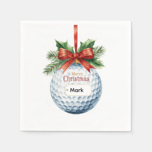 Golf Ball Christmas themed Napkins