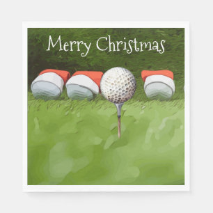 Golf Ball   Christmas with lots of Ball golfer Napkins