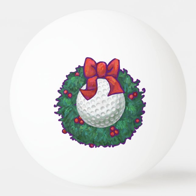 Golf Ball Christmas Wreath (Front)