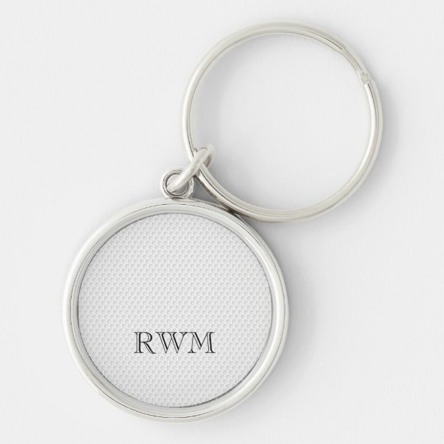 Golf Ball Classic INITIALS Sports Golfer   Keychain (Front)