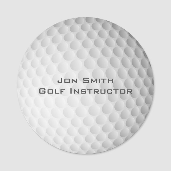 Golf Ball Classic Name Tag
