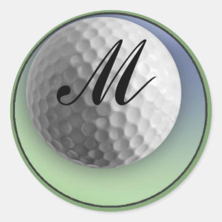 Golf Ball Classic Round Sticker