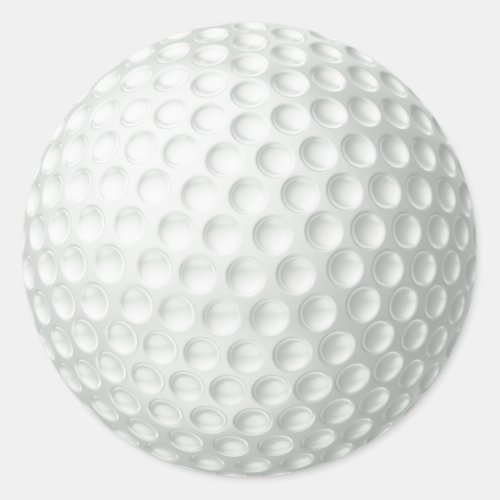 Golf Ball Classic Round Sticker