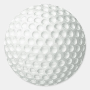 Golf Ball Classic Round Sticker