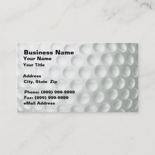 Customizable Golf Ball (Closeup) Business Cards