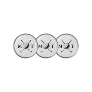 Golf Ball Club Personalized Initial Monogram Marker