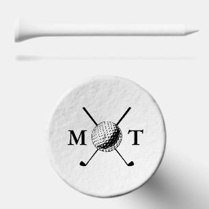 Golf Ball Club Personalized Initial Monogram Tees