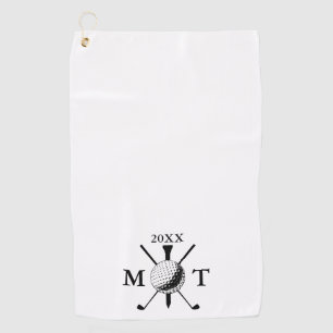 Golf Ball Club Personalized Initial Monogram Year Towel