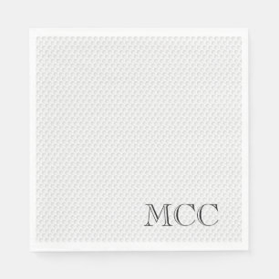 Golf Ball Country Club Initials Golfing Chic Napkins