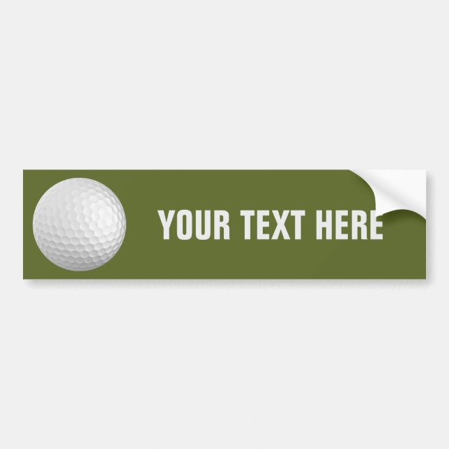 Golf Ball custom bumpersticker Bumper Sticker (Front)