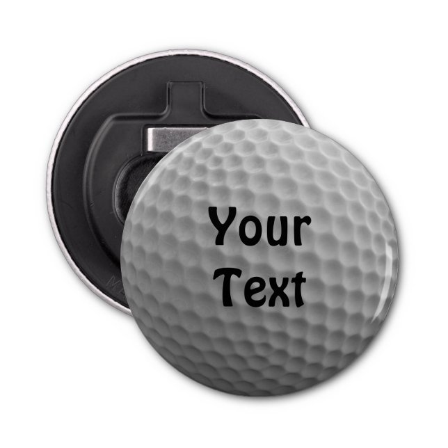 Golf Ball Customize Personalize Change Font Color Bottle Opener (Front)